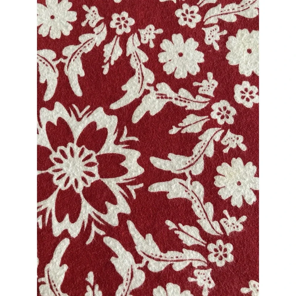 Rebecca Malone Woman Top 3X Plus Red White Floral Casual Stretch Short Sleeved